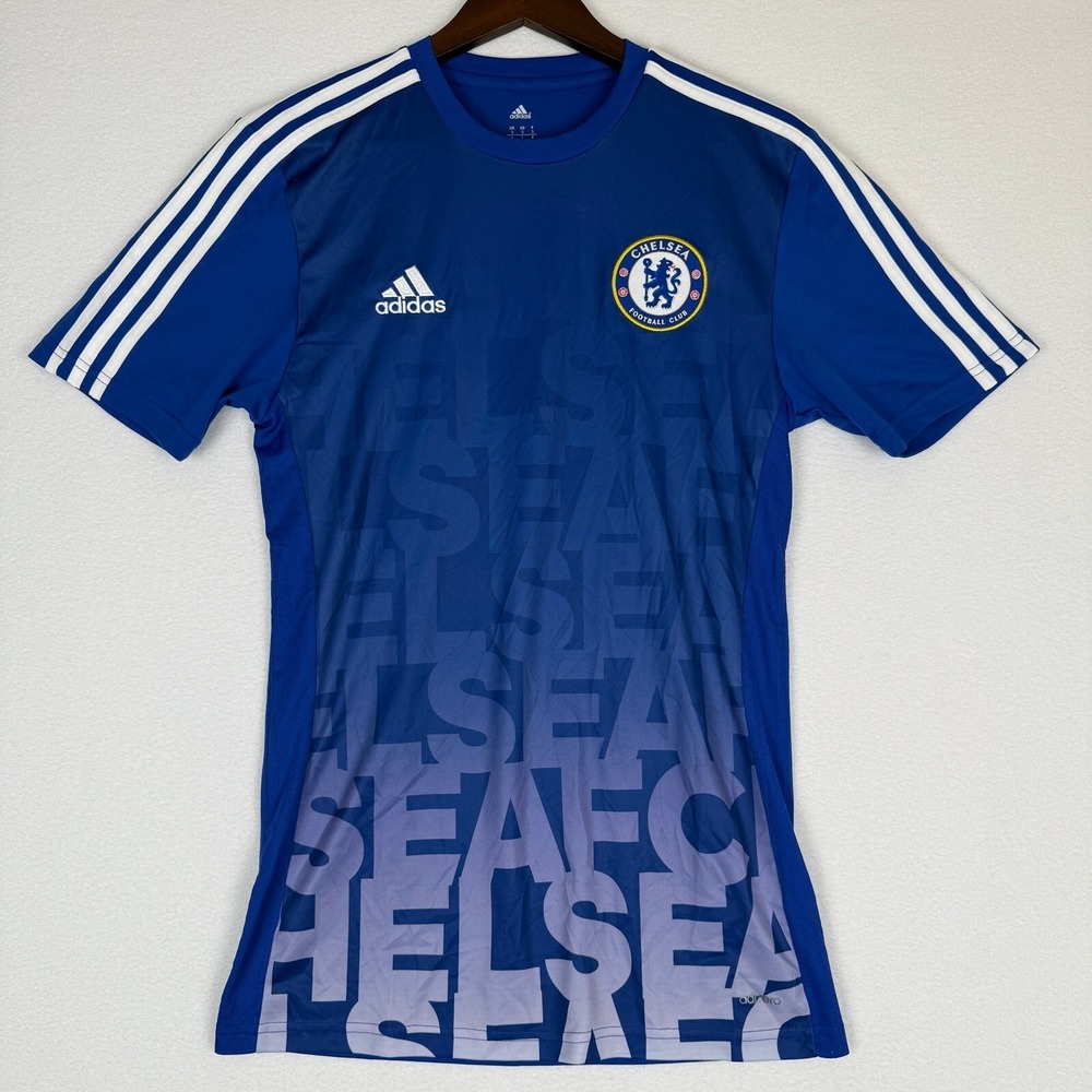 Adidas Chelsea FC Soccer Jersey Mens Small Blue Adizero Climacool Short Sleeve